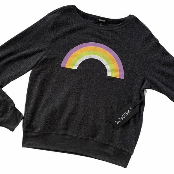 Wildfox Tops - WILDFOX Over the Rainbow Baggy Beach Jumper NWT M